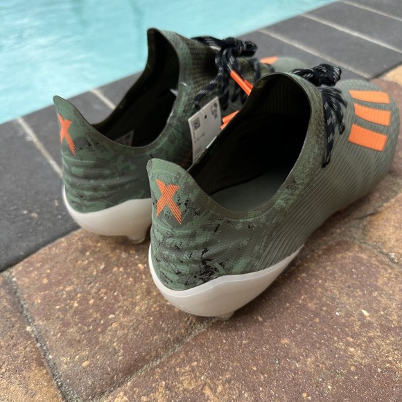 MEN'S Adidas X 19.1 FG Soccer Cleats Shoes Legacy Green Orange EF8296 Size 13 - Picture 4 of 9